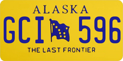 AK license plate GCI596