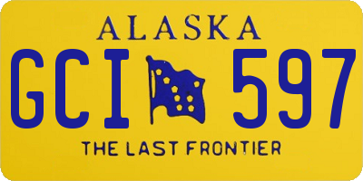 AK license plate GCI597