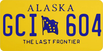 AK license plate GCI604