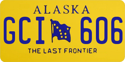 AK license plate GCI606