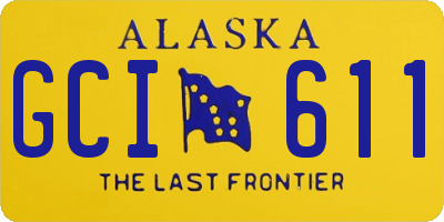 AK license plate GCI611