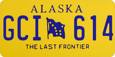 AK license plate GCI614