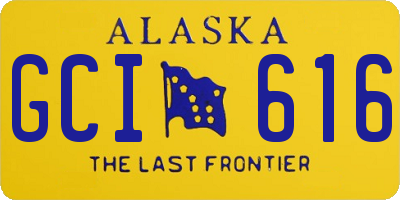 AK license plate GCI616