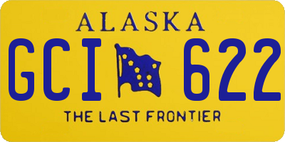AK license plate GCI622