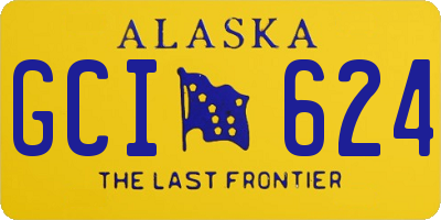 AK license plate GCI624