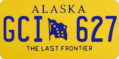 AK license plate GCI627