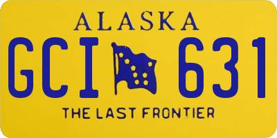 AK license plate GCI631