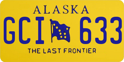 AK license plate GCI633