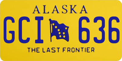 AK license plate GCI636