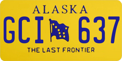 AK license plate GCI637