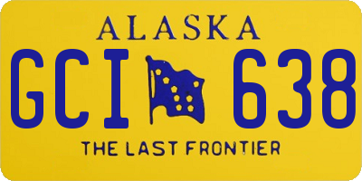AK license plate GCI638
