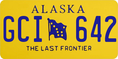 AK license plate GCI642