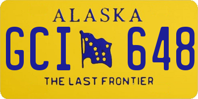 AK license plate GCI648