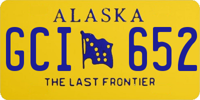 AK license plate GCI652