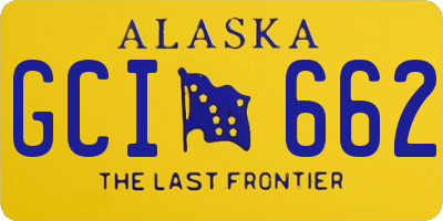 AK license plate GCI662