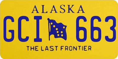 AK license plate GCI663