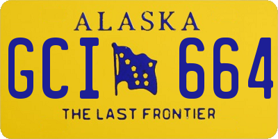 AK license plate GCI664
