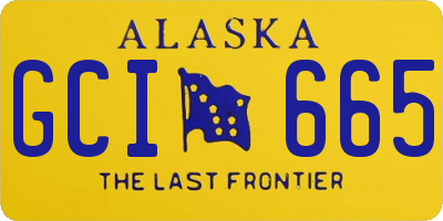AK license plate GCI665