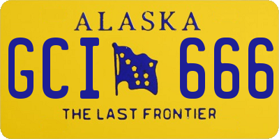 AK license plate GCI666
