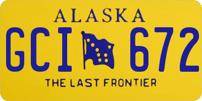 AK license plate GCI672
