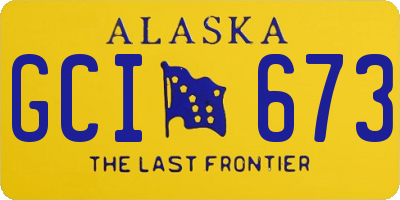 AK license plate GCI673