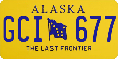 AK license plate GCI677