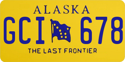 AK license plate GCI678