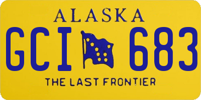 AK license plate GCI683