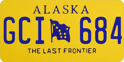 AK license plate GCI684