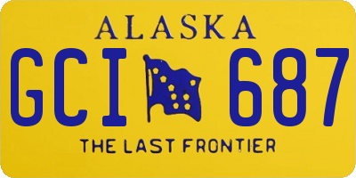 AK license plate GCI687