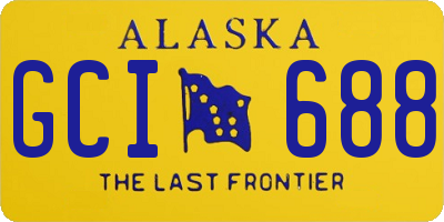 AK license plate GCI688