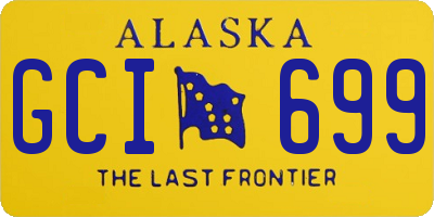 AK license plate GCI699
