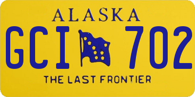 AK license plate GCI702
