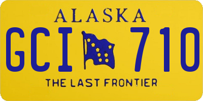 AK license plate GCI710