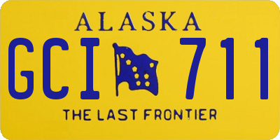 AK license plate GCI711
