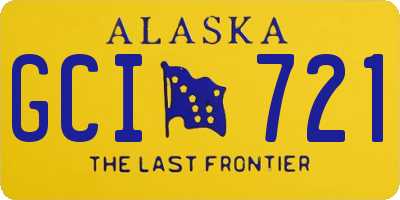 AK license plate GCI721