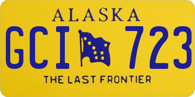 AK license plate GCI723