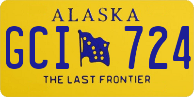 AK license plate GCI724