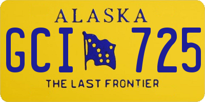 AK license plate GCI725