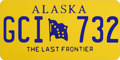 AK license plate GCI732