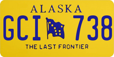 AK license plate GCI738