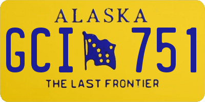 AK license plate GCI751