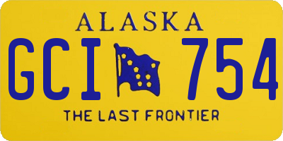 AK license plate GCI754