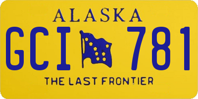 AK license plate GCI781