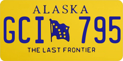 AK license plate GCI795