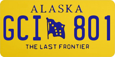 AK license plate GCI801