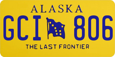 AK license plate GCI806