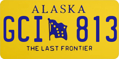 AK license plate GCI813
