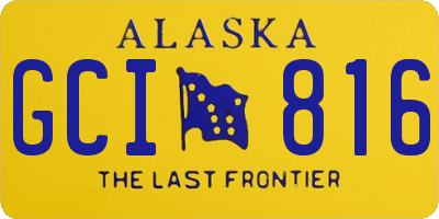 AK license plate GCI816