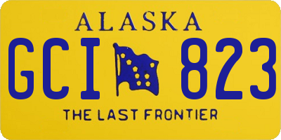 AK license plate GCI823